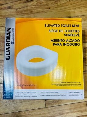 NIB Guardian Elevated Toilet Seat 5 Inch Height